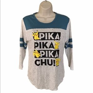 Pokémon Multi-Color 3/4 Sleeve T-Shirt Women's S